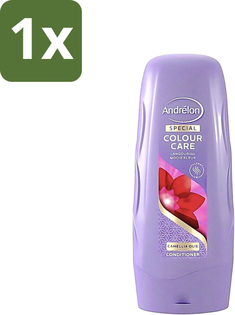1 x Andrélon - Colour Care - Camellia Olie - Conditioner - Kleurbehoud - 300 ml - Kleurbehoud - Gekleurd Haar - Camellia-olie - Sulfaatvrije Conditioner - Haar Verzorging