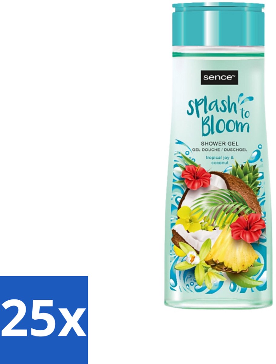 Sence - Tropical Joy & Coconut - Douchegel - Exotisch - 300 ml - Bulkverpakking - 25 stuks