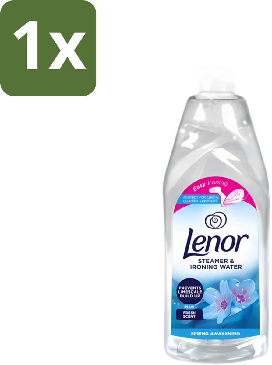 1 x Lenor - Strijkwater - Spring Awakening - Textielverfrisser - 1000 ml - Strijkwater - Textielverfrisser - Wasgoed - Frisheid - Kleding