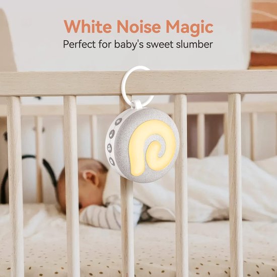 Verte White Noise Machine - D11 Draagbaar Slaapapparaat Voor Baby’s Met Nachtlampje - Witte Ruis - 11 Rustgevende Geluiden Om In Slaap Te Vallen - Geschikt Voor Op Reis - Oplaadbaar Via USB - Kindveilig van Verte — afbeelding 4