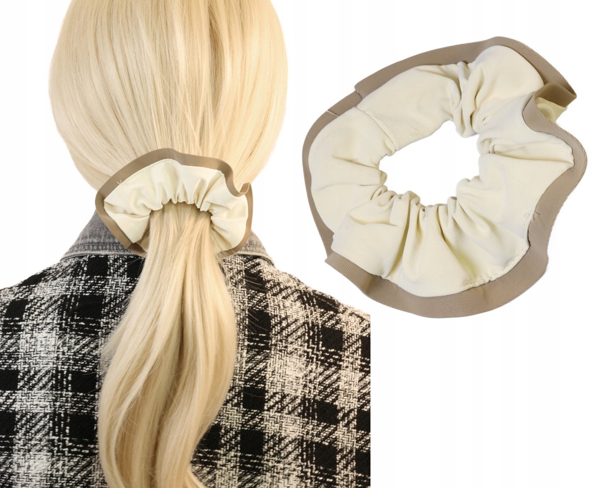 Zachte scrunchie haarband - materiaal badstof, elastisch