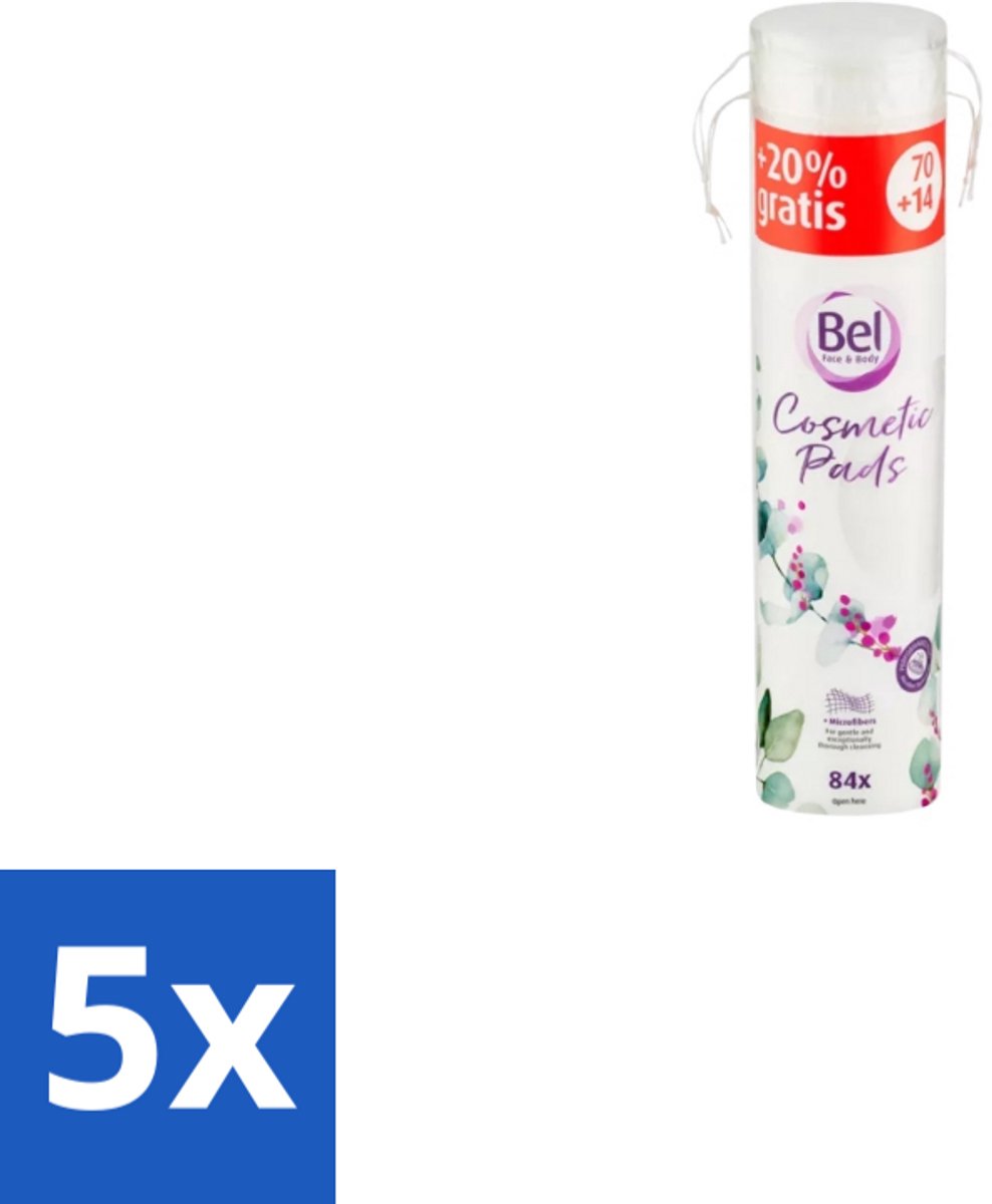5 x Bel Cosmetic – Make-up Remover Pads – Rond – Zacht & Verzorgend - Make-up Remover Pads - Gezichtsreiniging - Huidverzorging - Make-up Verwijderen - Make-up Verwijderen Pads