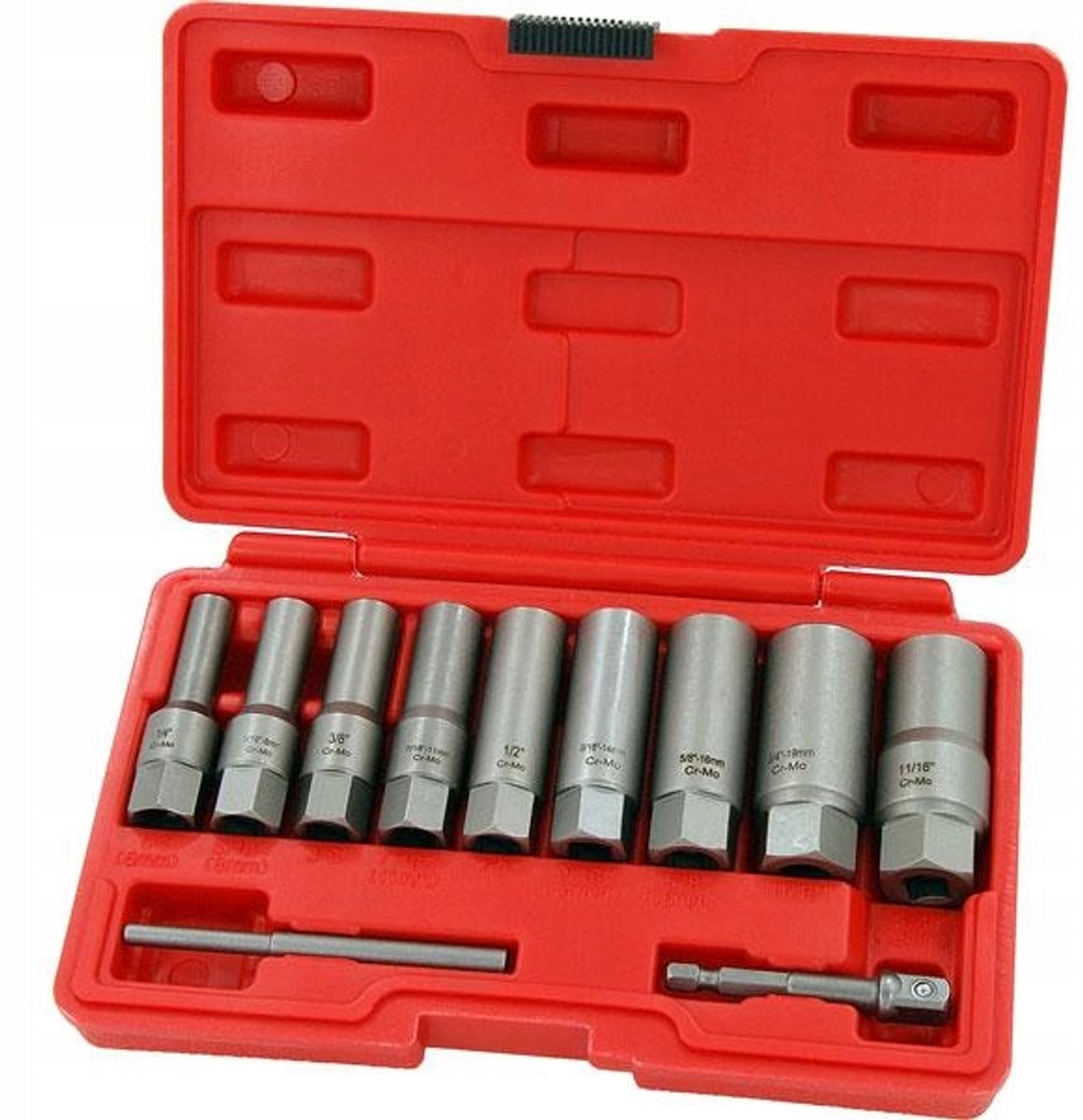 Dopsleutelset voor beschadigde en verroeste schroeven, 6-19mm