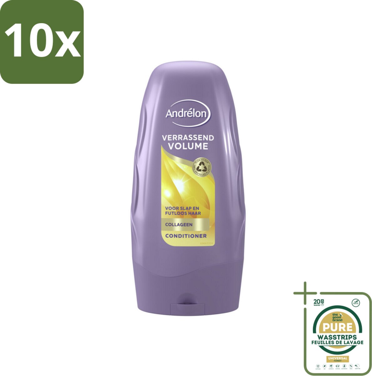 10 x Andrélon Conditioner Verrassend Volume 250 ml - Grootverpakking - Volume - Haarkleur - Haartype - Haartoevoeging - Haartoevoeging