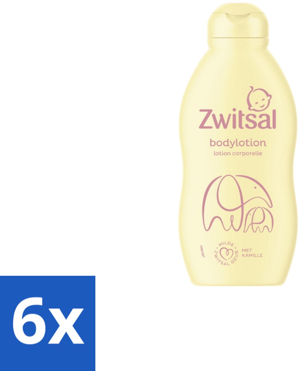 6 x Zwitsal – Bodylotion – Verzorgend – 200 ml - Baby Lichaamsverzorging - Babyhuid - Zwitsal Bodylotion - Kamille - Gevoelige Huid