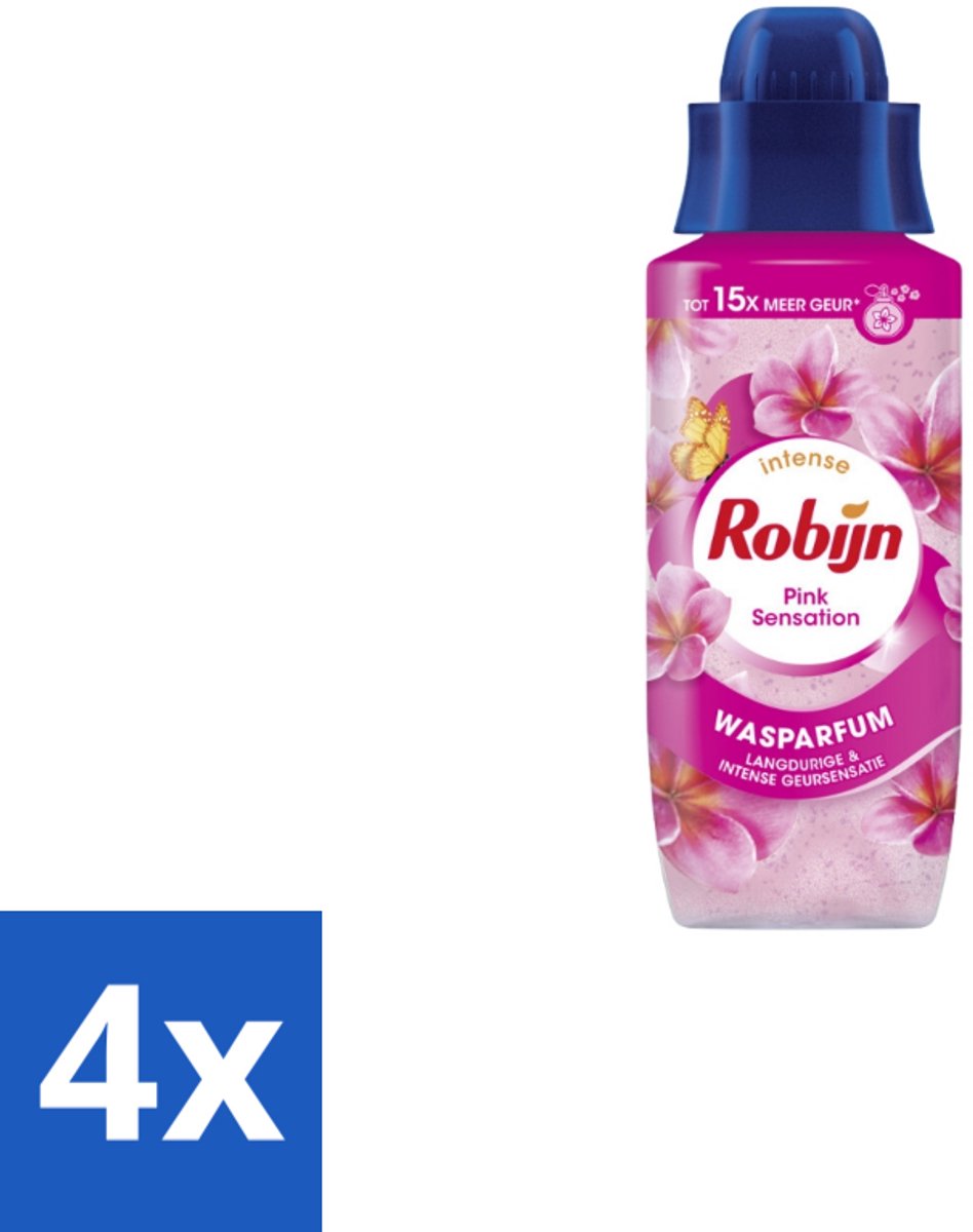 4 x Robijn Wasparfum Pink Sensation 342 ml - Wasparfum - Wasgeur - Geurboost - Wasmiddel - Wasgeur Intensief
