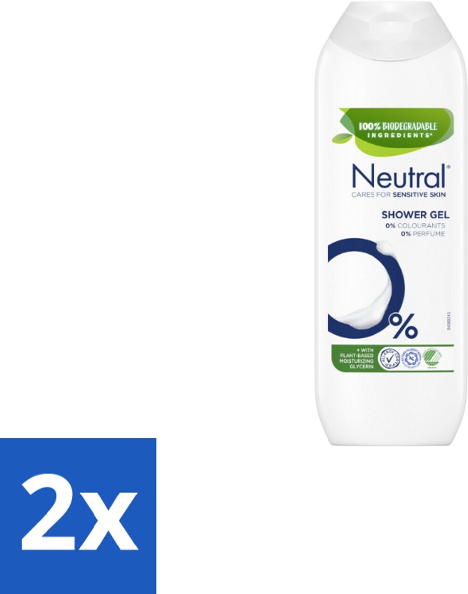 2 x Neutral Douchegel Parfumvrij 250 ml - Gevoelige Huid - Douchegel - Parfumvrij - Allergie - Huidverzorging
