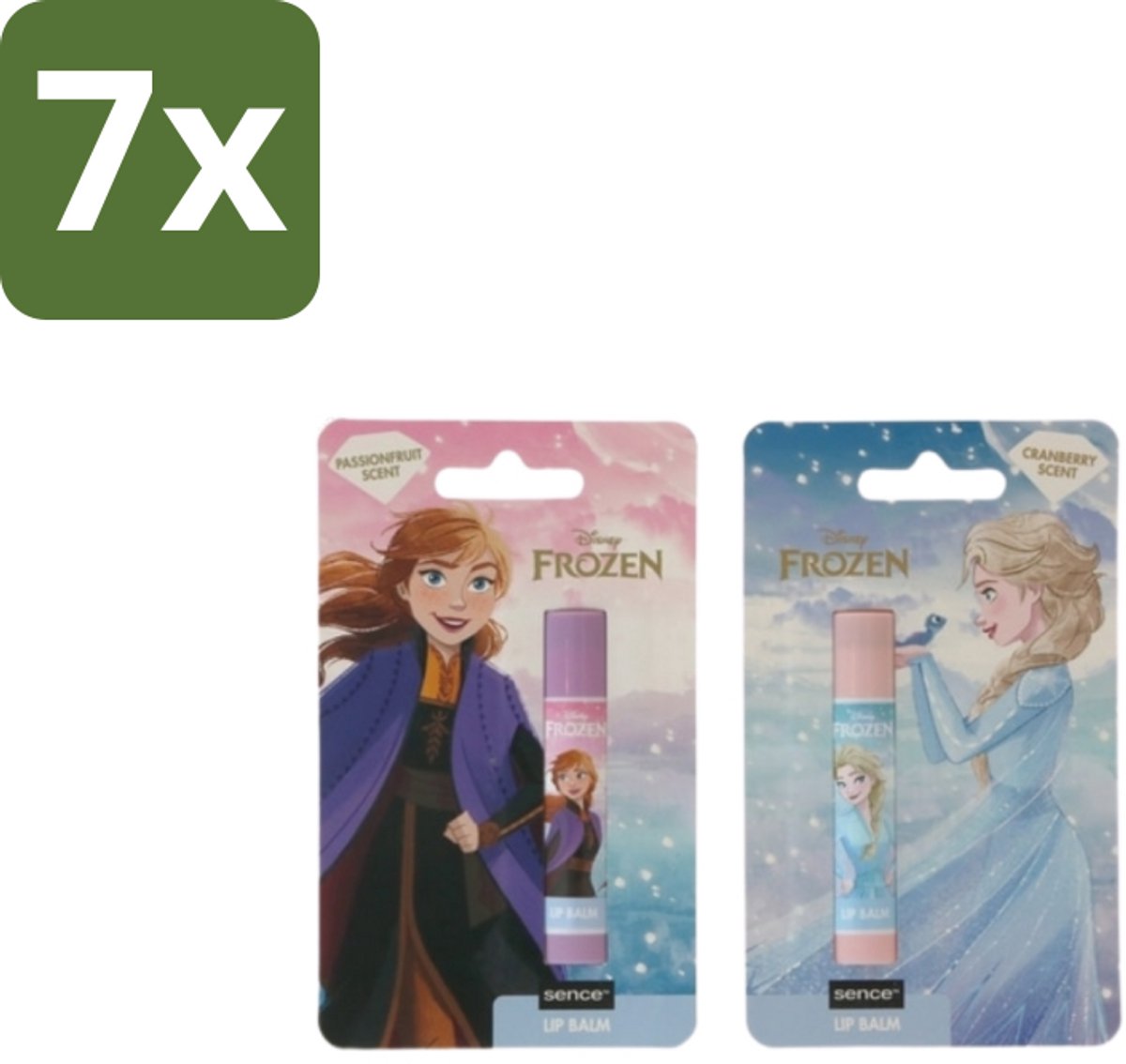 7 x Disney Frozen – Lippenbalsem – Blueberry & Passionfruit – Verzorgend - Disney Frozen Lippenbalsem - Lippenbalsem Elsa - Lippenbalsem Anna - Lippenbalsem Voor Kinderen - Lippenbalsem Voor Jongeren