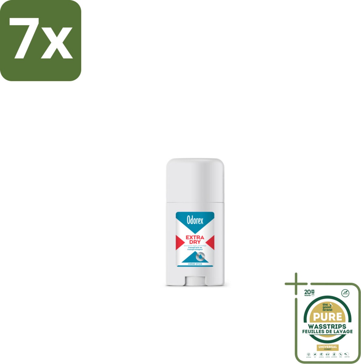 7 x Odorex Extra Dry Stick 40 ml - Grootverpakking - Geurloos - Droog - Anti-zweet - Zweetvermindering - Huidvriendelijk
