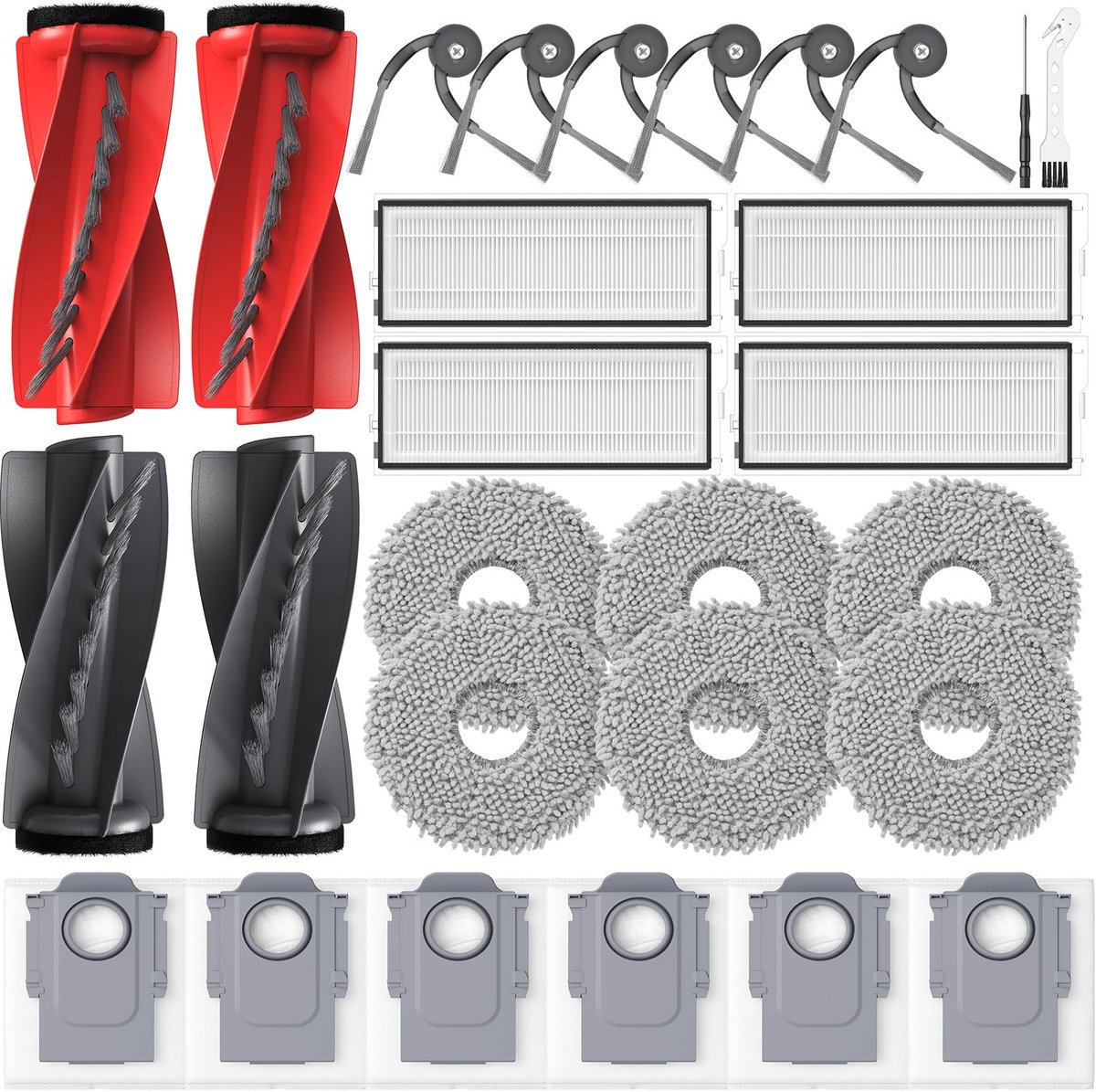 26 stuks accessoires voor Roborock Qrevo Curv/Qrevo Curv S5X / Qrevo - ShopVlot