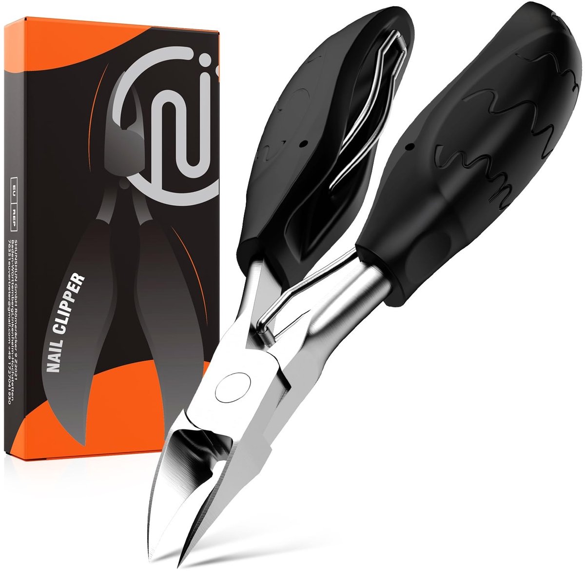 Elzusha- Nagelknipper Professionele Heavy Duty - Teennagelknipper Dikke/Ingegroeide Nagels - Roestvrijstalen Manicure - Pedicure - Aanbevolen door Podoloog - Hoogwaardige Kwaliteit