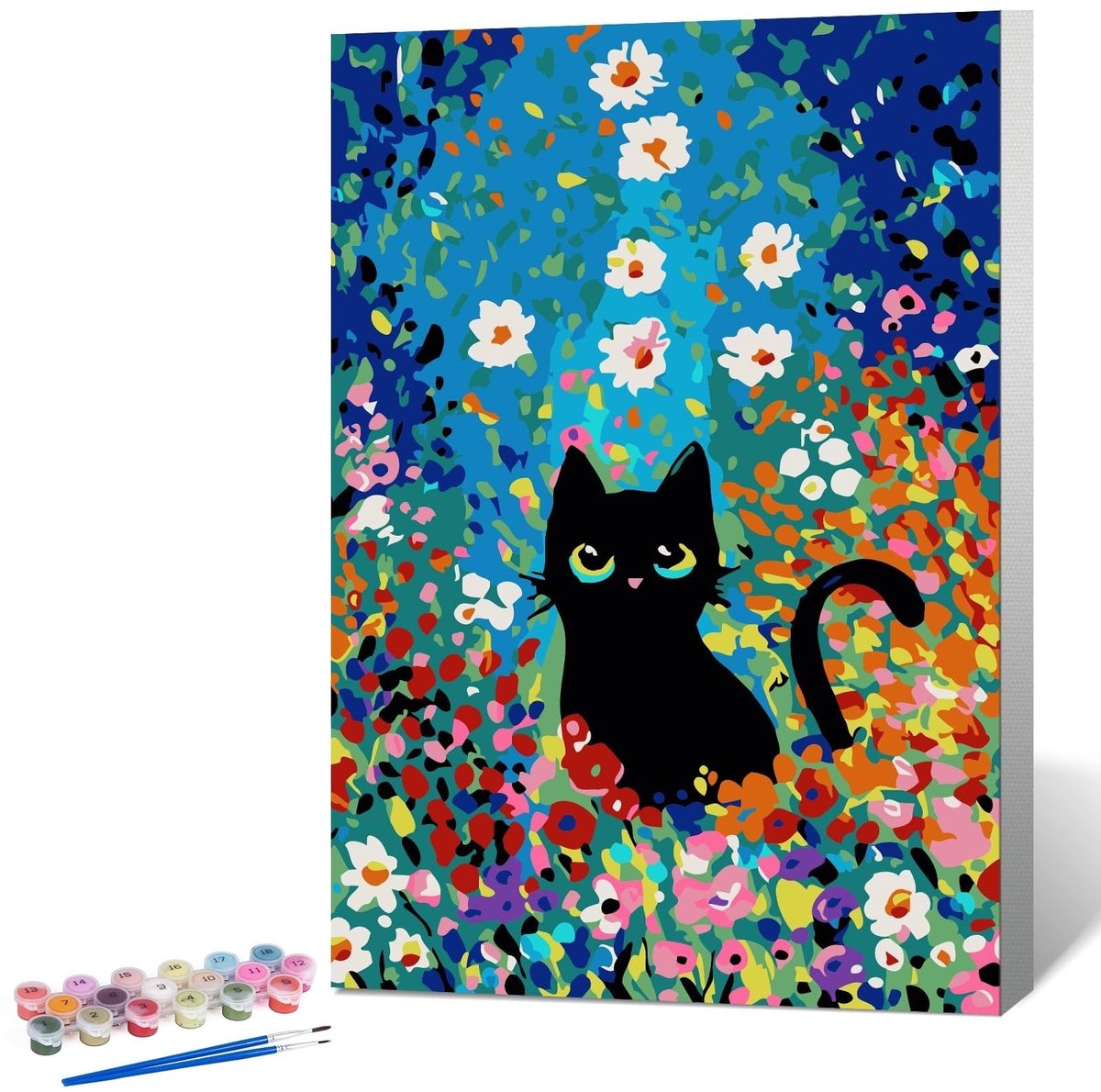 Elzusha - Schilderen op Nummeren Set voor Kinderen met Kat Motief