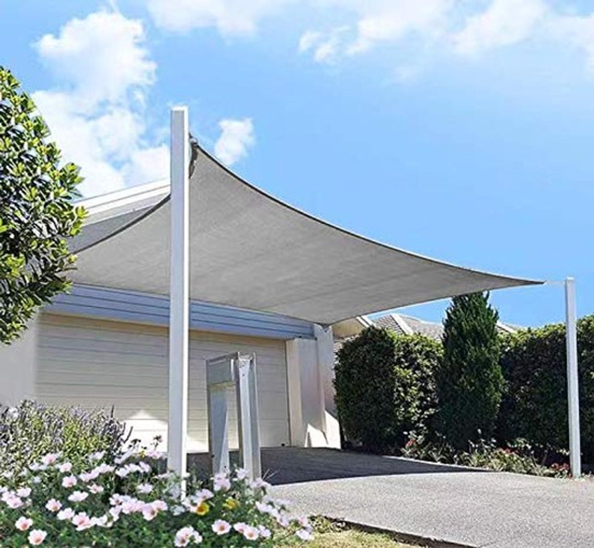 Elzusha - Rectangulaire Schaduwdoek 9.8'x12' voor Buiten met UV-bescherming