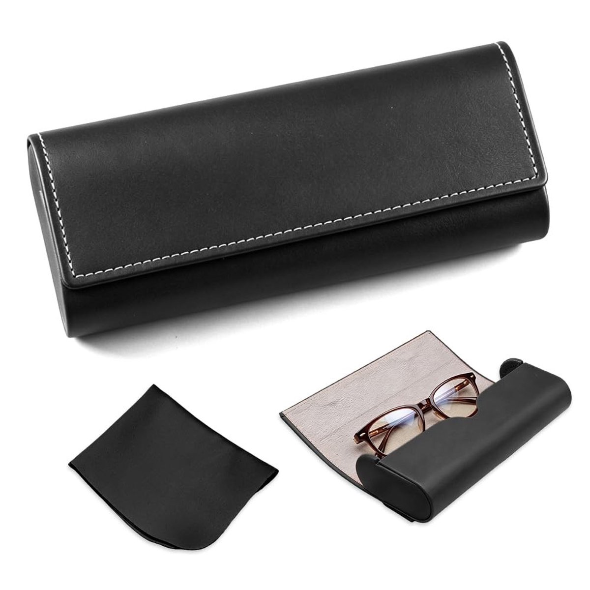 Elzusha - Hardcase Brilhoes met Schoonmaakdoek - 16.3 x 6.5 x 3.2 cm