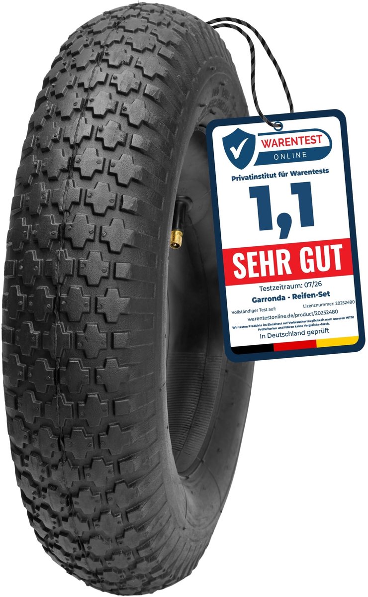 Elzusha - 4.80/4.00-8 2PR Binnenband en Buitentire voor Tuinwielen