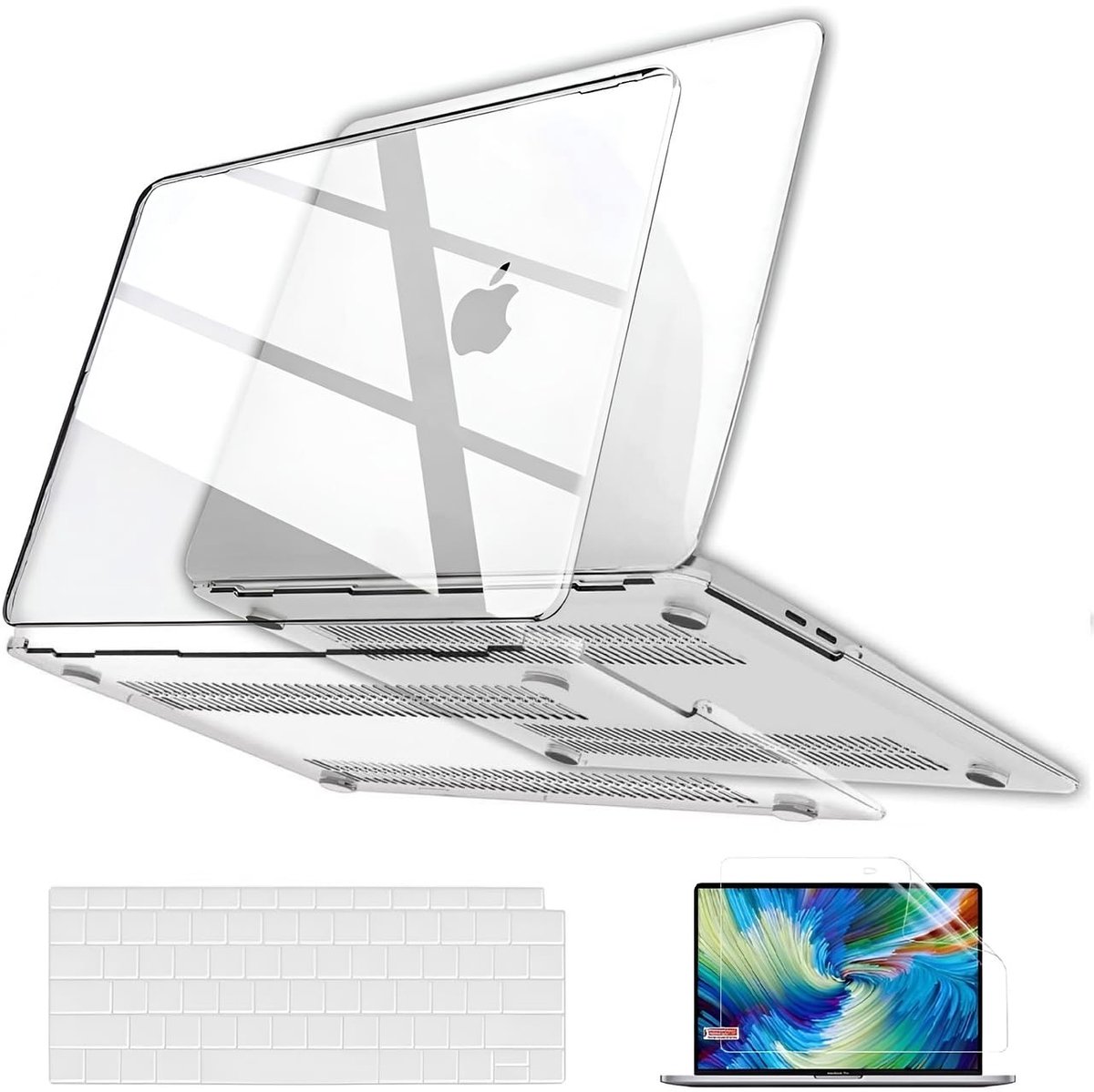 Elzusha - Hoesje voor MacBook Pro 16 inch met Toetsenbord- en Schermbeschermer