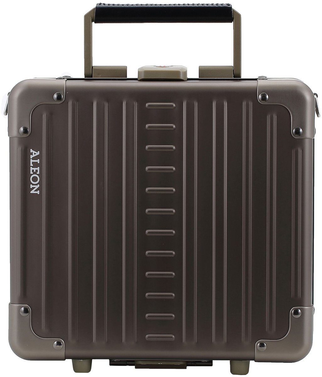 Aleon Diversty-cosmeticaBeautycase van aluminium, 27 cm - 7 L - Open - bronze