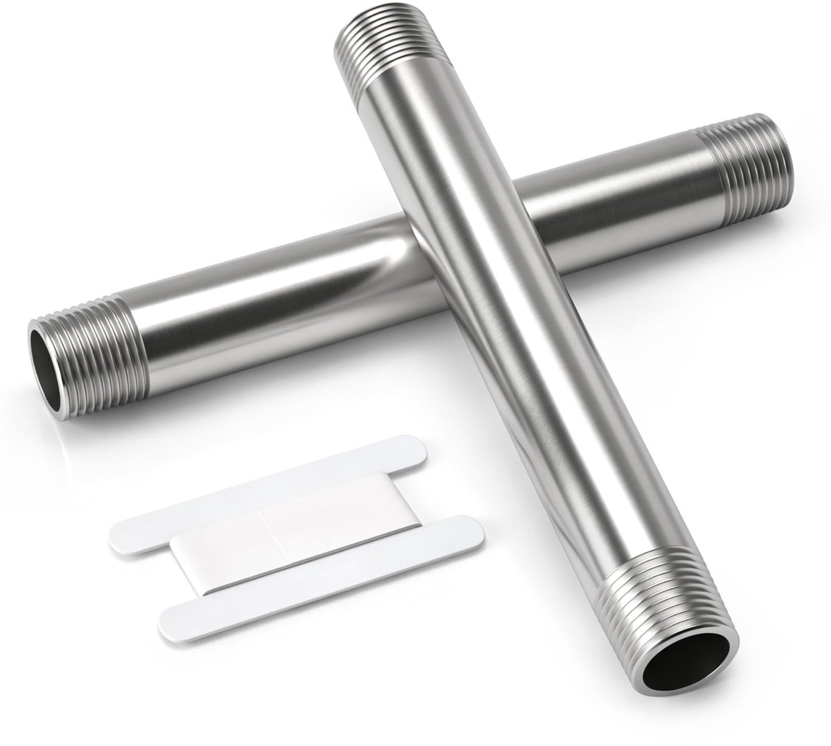 Bwintech 2 stuks 200MM 3/4" Male × 3/4" Male BSP Thread Stainless Steel 304 Extender Nipple gegoten pijpfittingen - ShopVlot