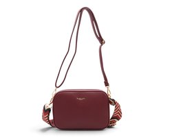 Flora&Co - Paris - Crossbody handtas - 2 vakken met rits - instelbare riem - bordeaux - lange riem 130cm