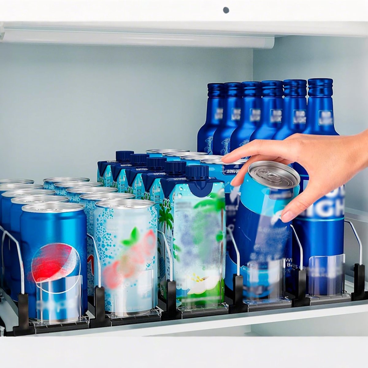 Automatische Drankdispenser voor Koelkast met 6 Rijen en 31 cm Hoogte - Ideaal voor Blikjes en Flessen
