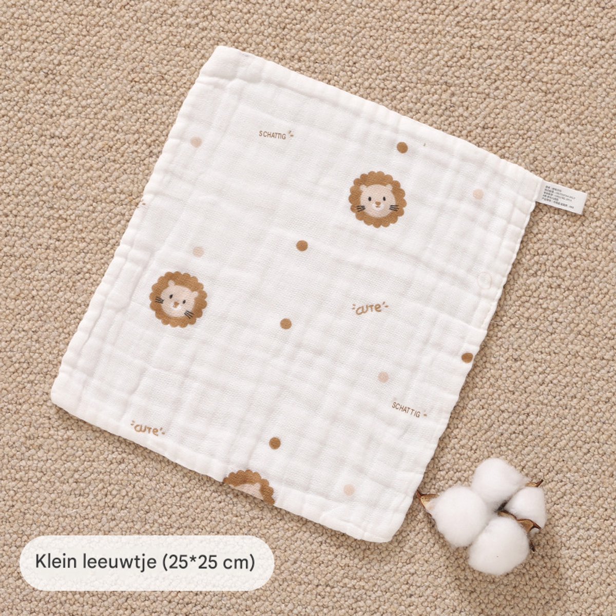 Extra zachte babydoek van puur katoenen gaas (1 stuk)-Stijl 2-25*25cm