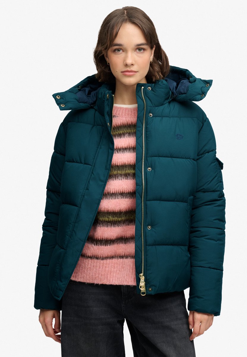 Superdry Ripstop Puffer Jas Dames Blauw