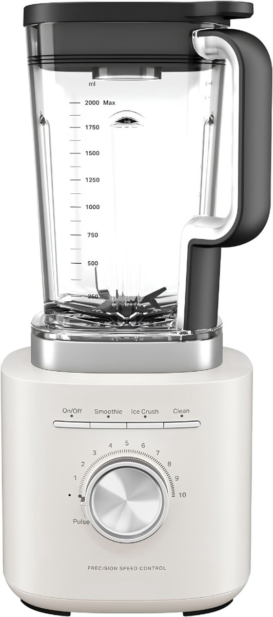 Lìon® Blender - Krachtige Blender - Smoothieblender - Wit - 30cm x 26cm x 42cm