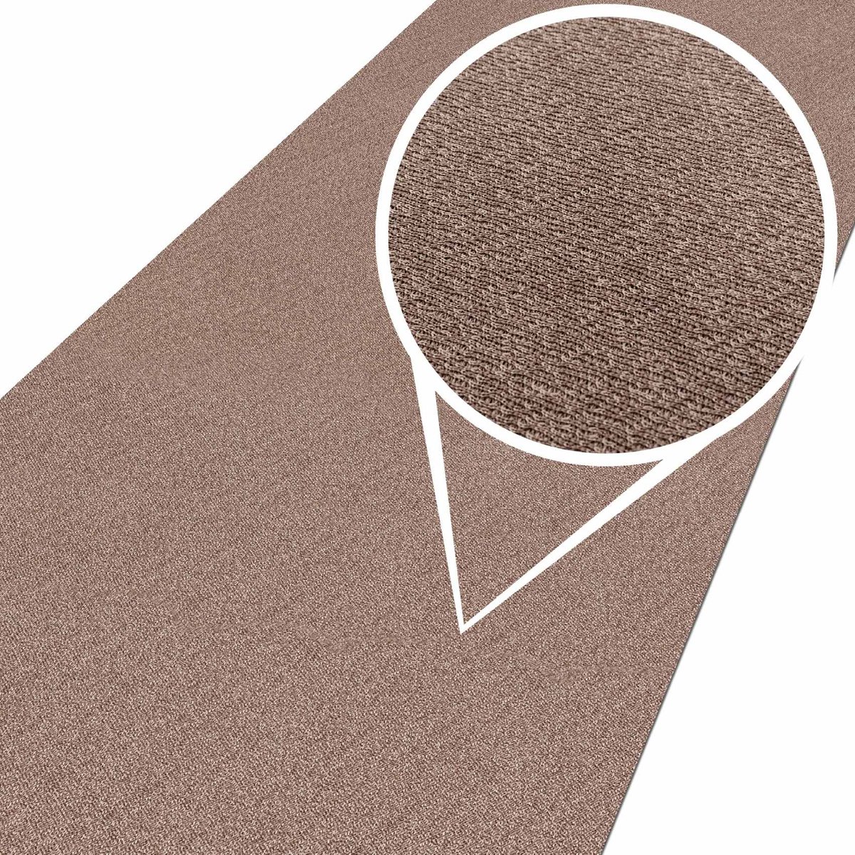 ANRO Tapijtloper Tamara Beige 400x100cm – Velours Gangloper Antislip Keukenloper Hal Op Maat