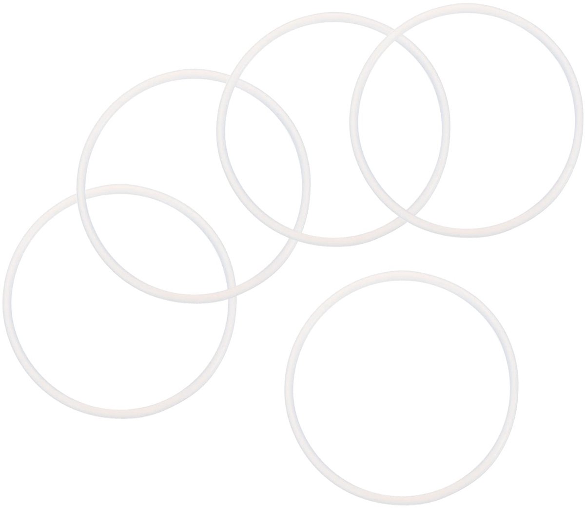 O-ringen, 75 mm AD, 3 mm breed, VMQ verzegelen, afdichtingen voor ventielen, slangreparatie, wit, 5 stuks