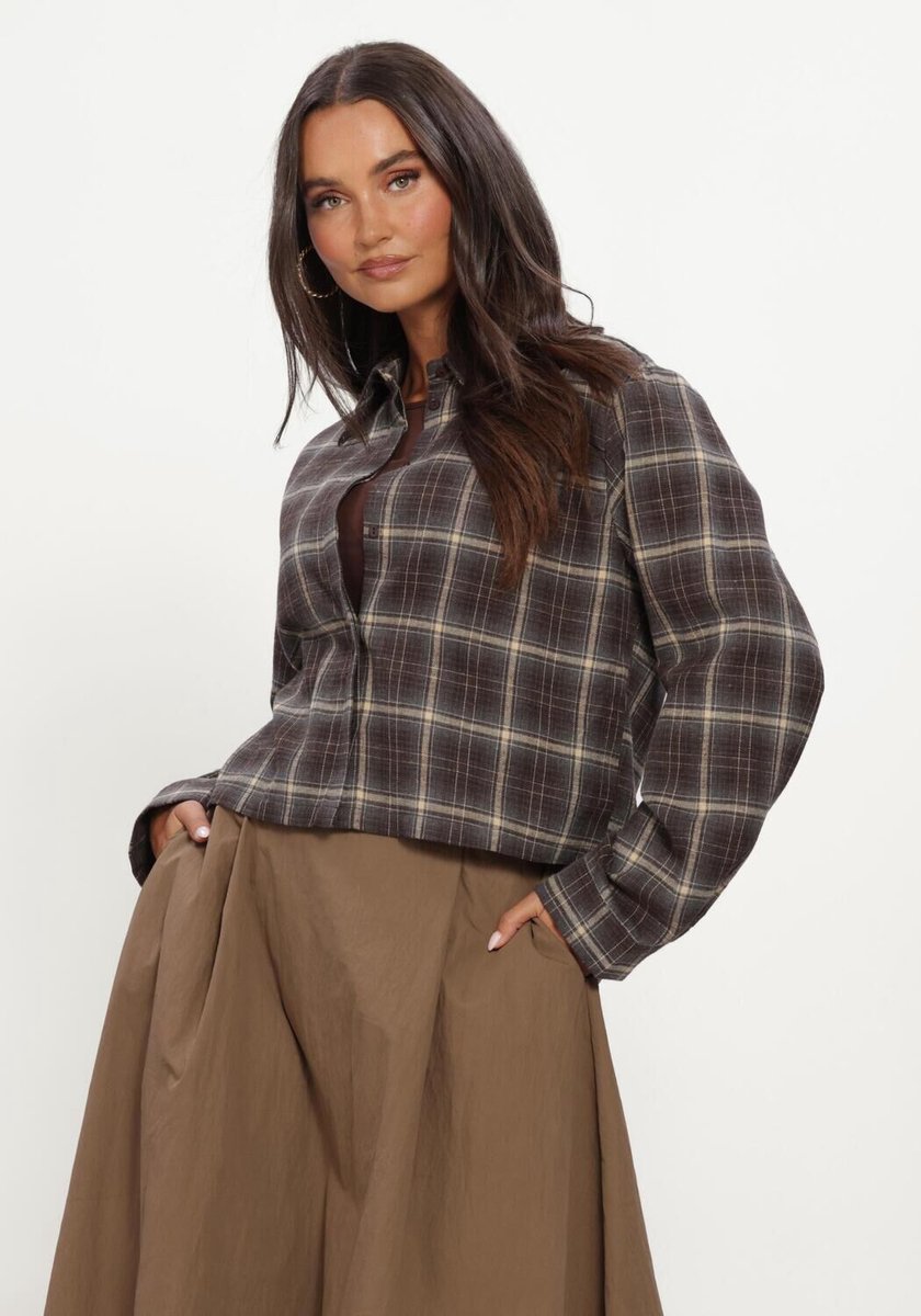 Minus Msregine Shirt Dames - Jurken - Bruin - Maat 44