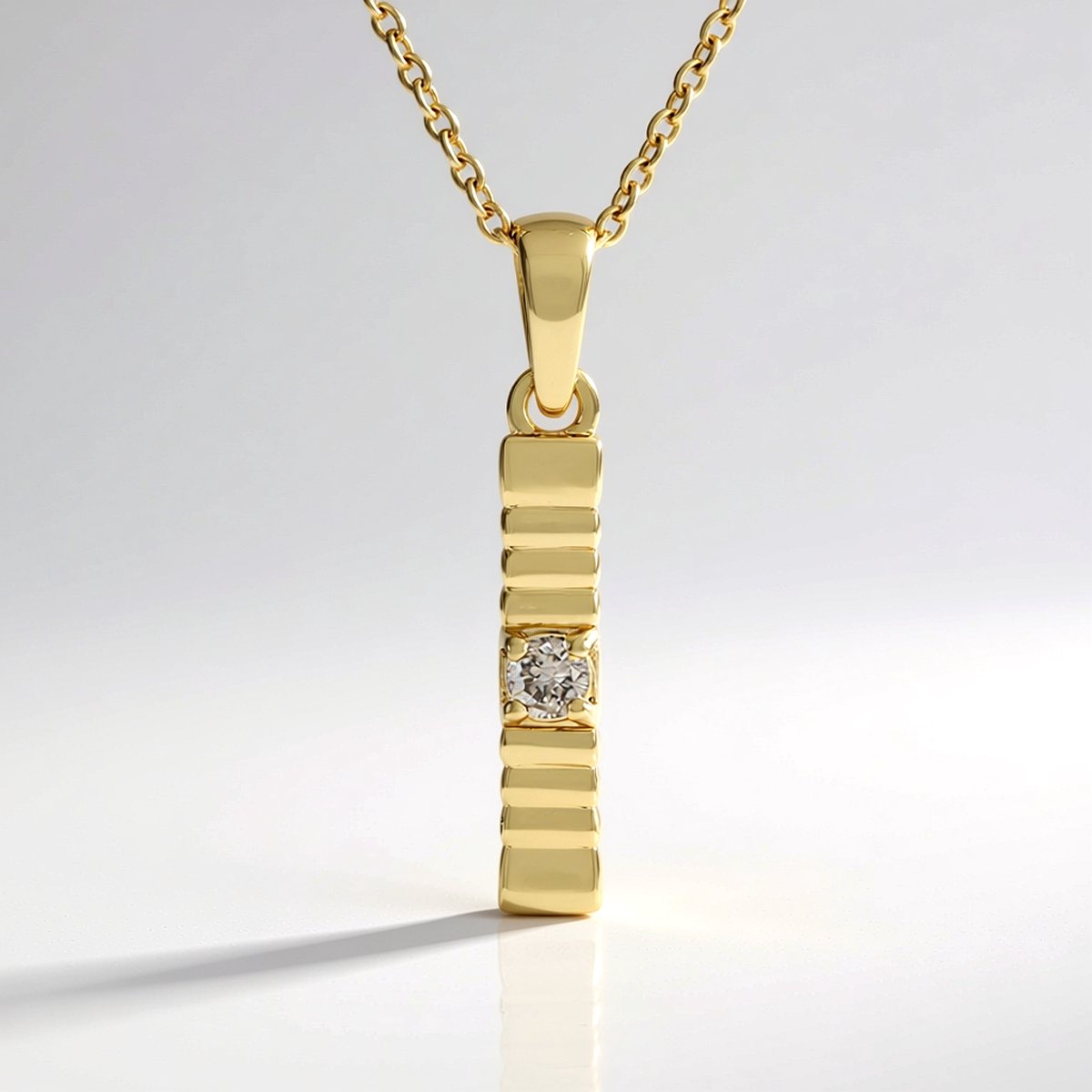 Cavill - 925 Sterling Zilver Halsketting met 0,09 Ct I2 Bruine Diamant - Ronde Briljant Slijpsel, Prong Zetting - Elegante, Chique Damesketting