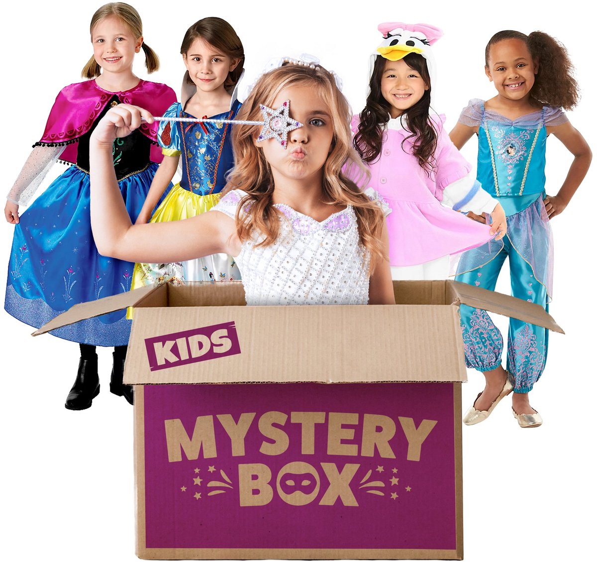Disney Mystery Box voor meisjes met 3 verrassingskostuums - Carnaval