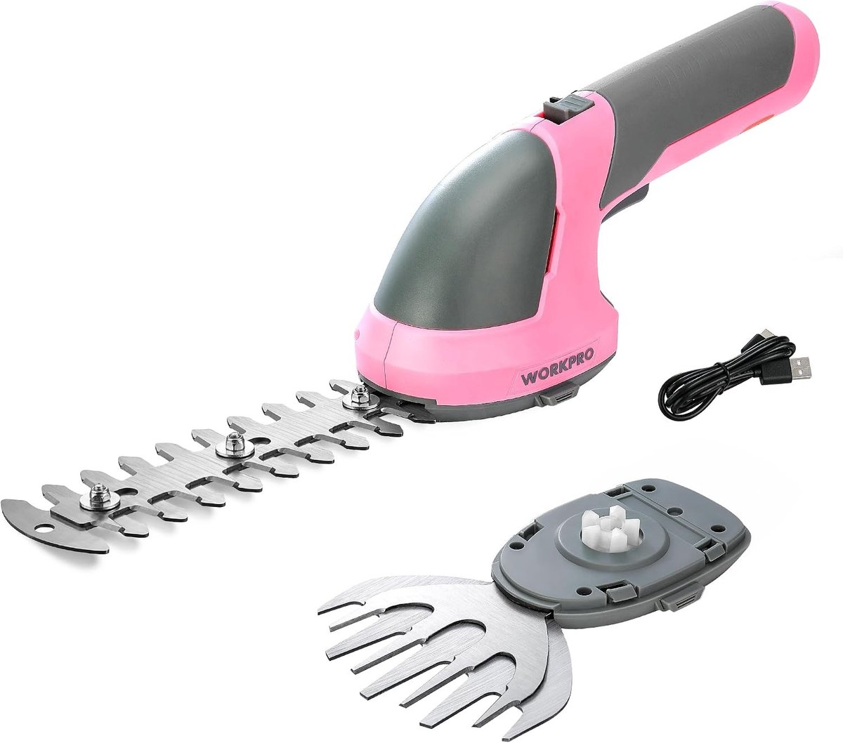 Snoeischaar Accu - Roze - 2-in-1 Heggenschaar met 2 Messen - Voor Tuinonderhoud
