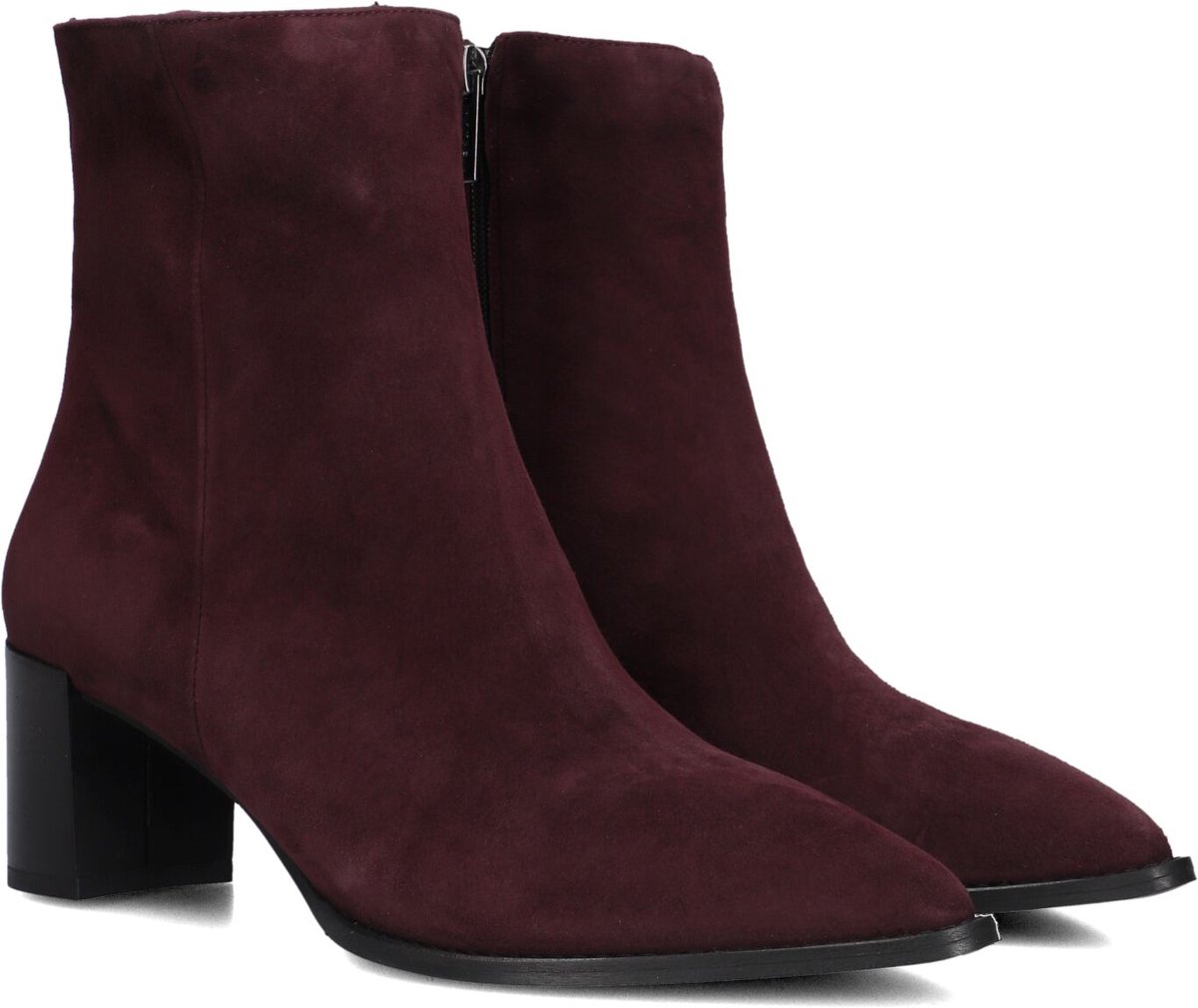 Notre-V 35239 Enkellaarsjes - Enkelboots met rits - Dames - Paars - Maat 42