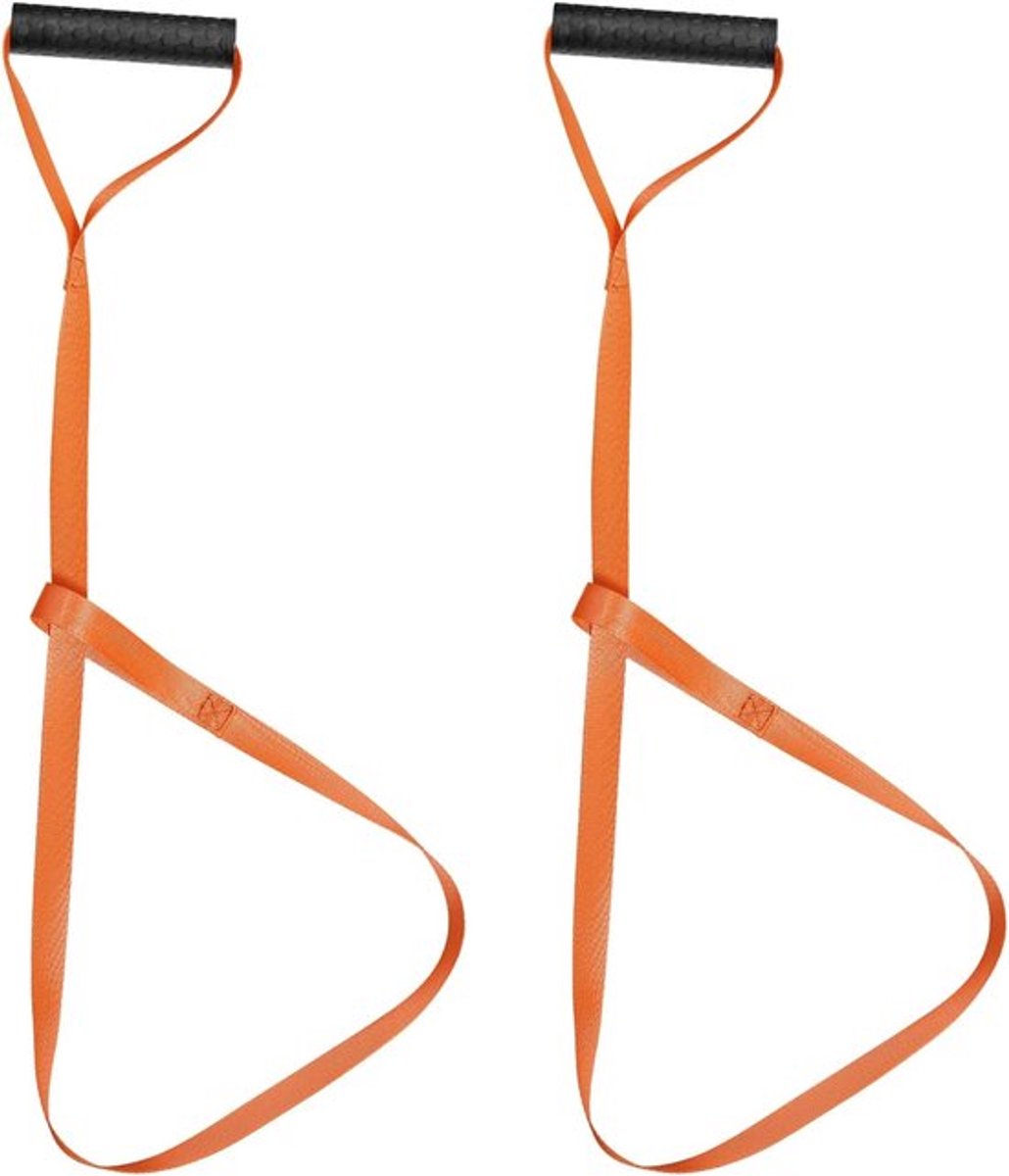 2 Stuks Oranje Hertentrekkerharnas - Zelfsluitende Lus en Gemakkelijk vast te Pakken Handvat - Herten Sleeptouw Jachtaccessoires voor Heren Jagen