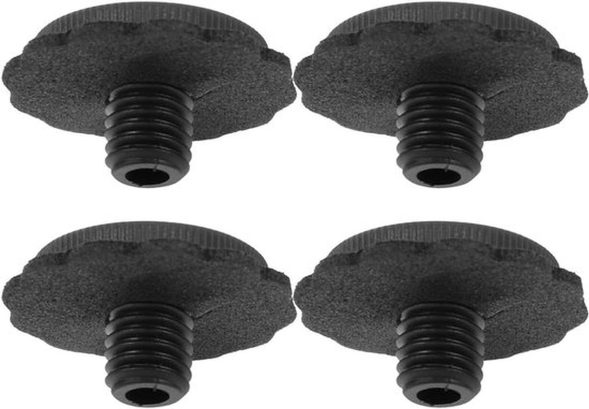 Set van 4 Zwarte Puntige Caps voor Paraplu's - Reserveonderdelen en Accessoires voor reparatie