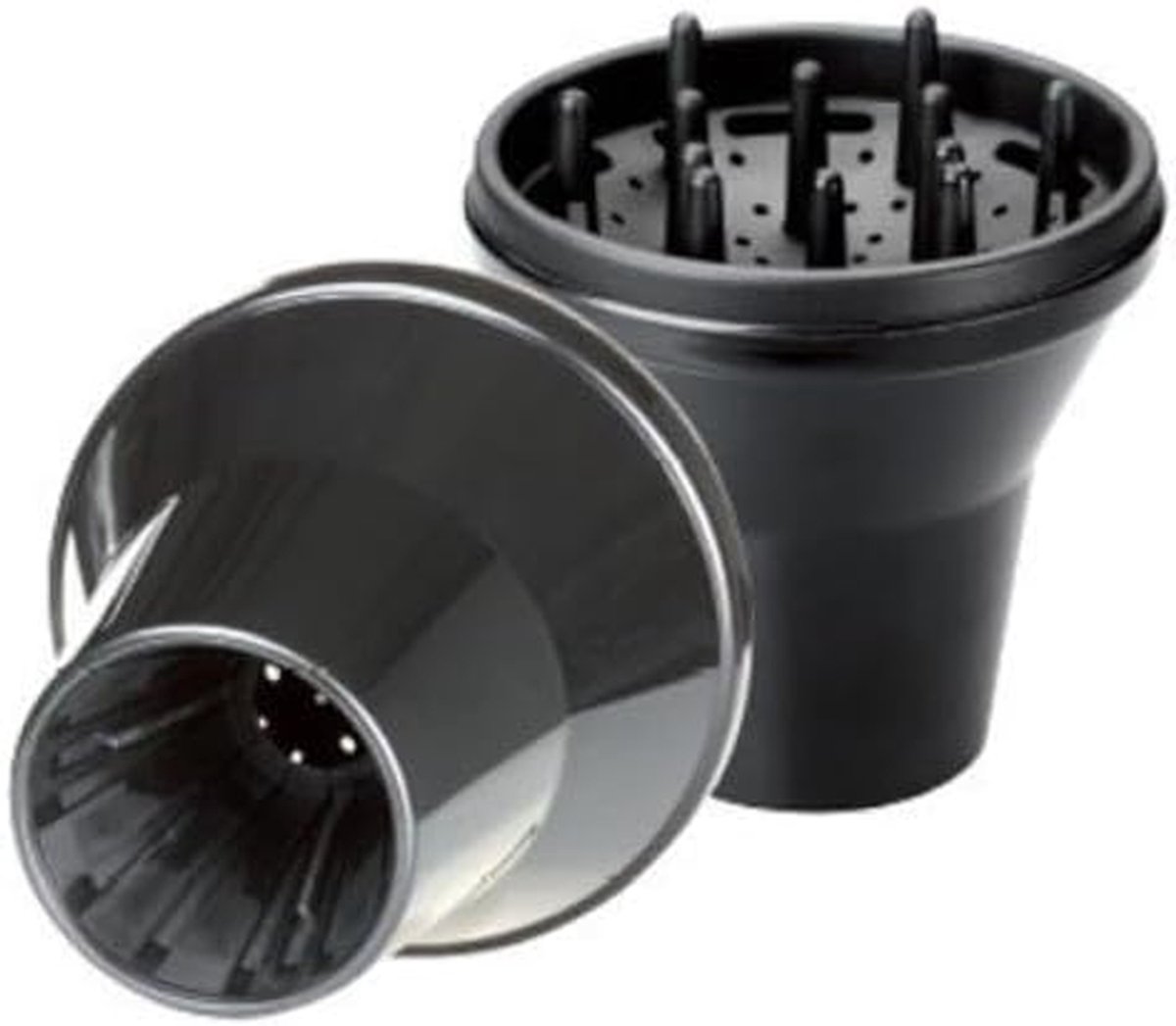 Universele diffuser - Haardroger accessoire - Krullen föhnen - Zonder rand - 16 x 16 x 16 cm - Zwart