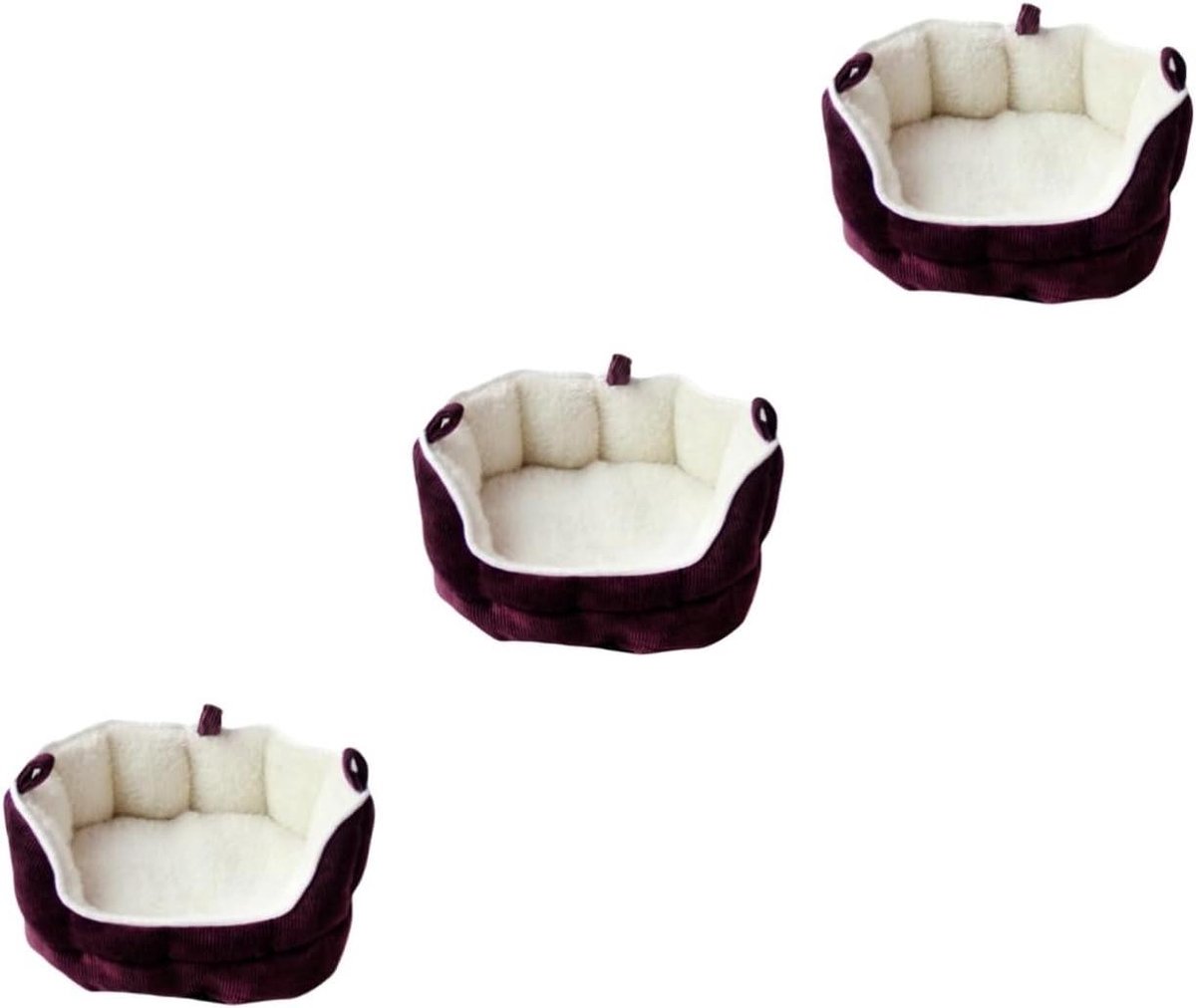 Huisdierslaapzak - Nest Bed - Kleine Dieren Slapen - Zacht Fleece Materiaal - 17x13x10 cm - Rood