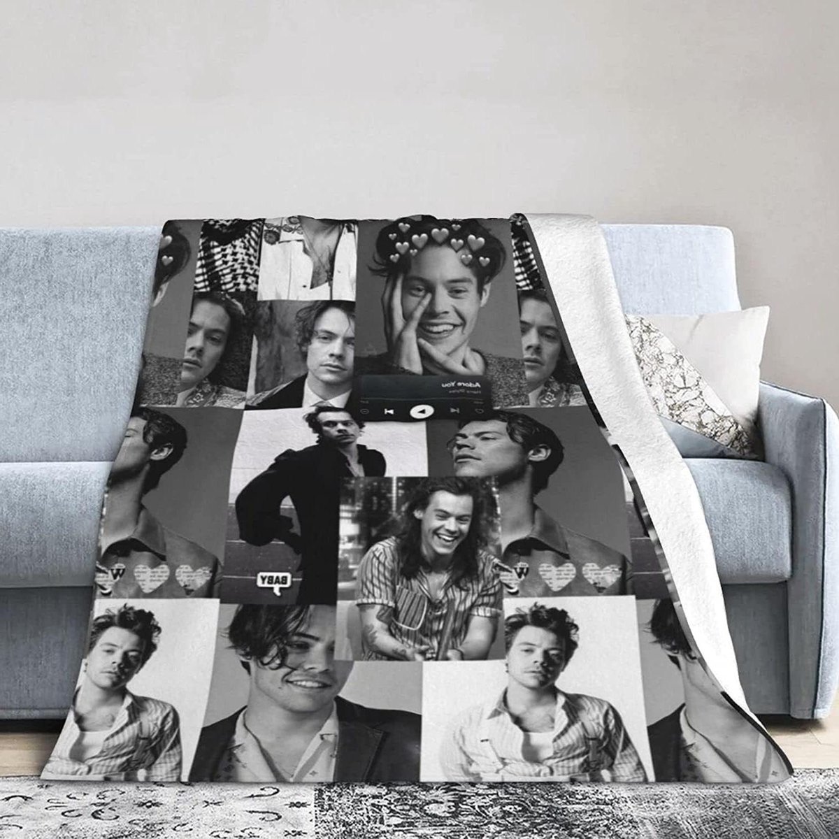 Fleece Deken - Pluche Deken - Bank en Sofa - Super Zacht - 125 cm x 100 cm - Zwart