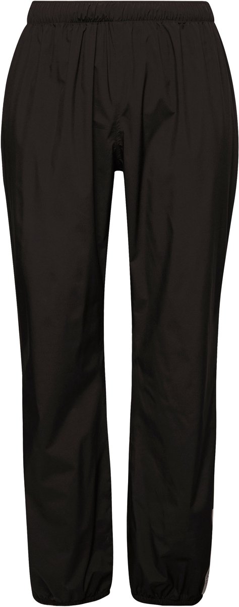 Ulla Popken - Dames - Regenbroek waterdicht reflecterende biezen - Zwart - Maat 62+