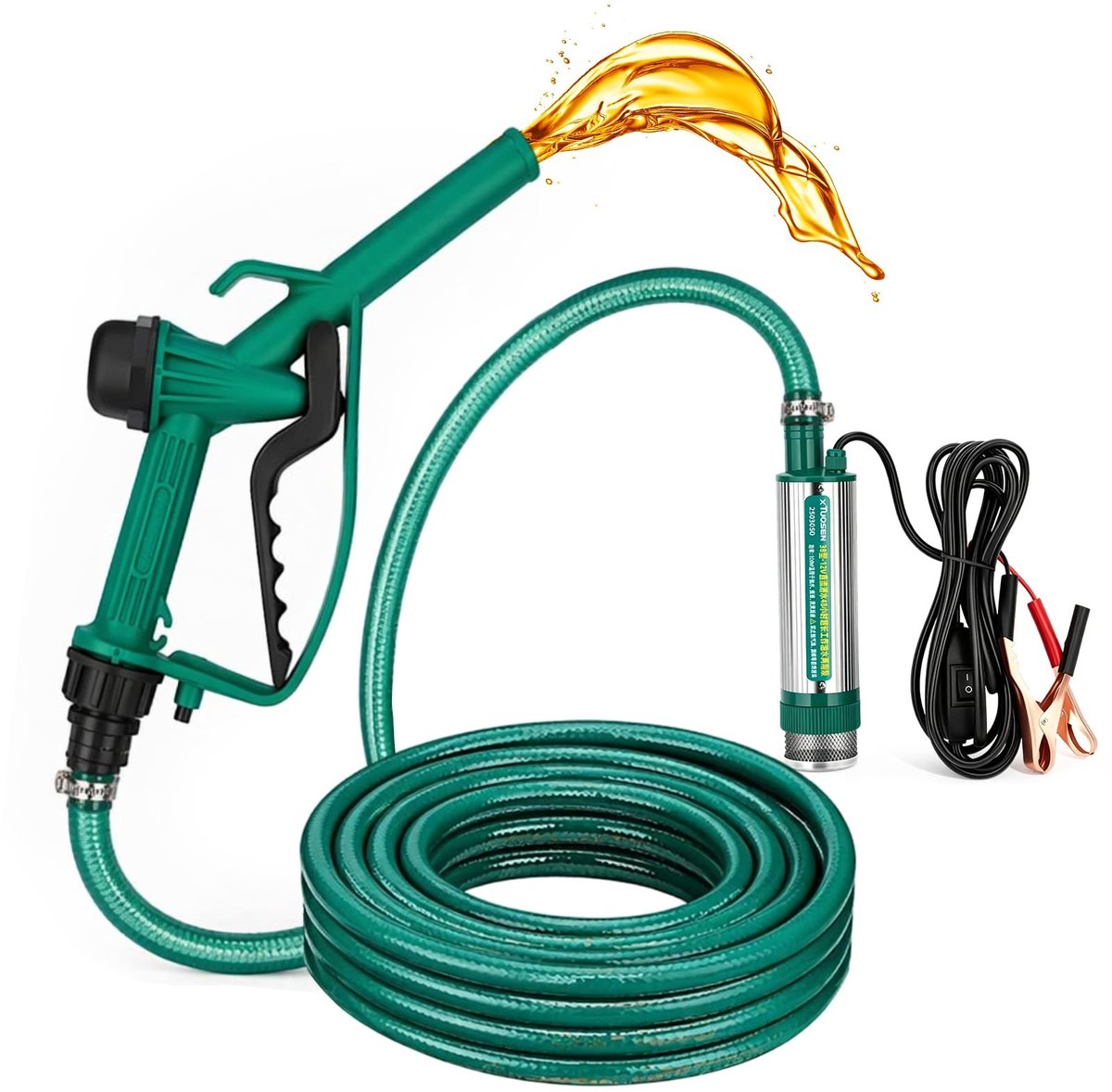 Omgoods - 12V Diesel Pomp met Nozzle en 5m Slang