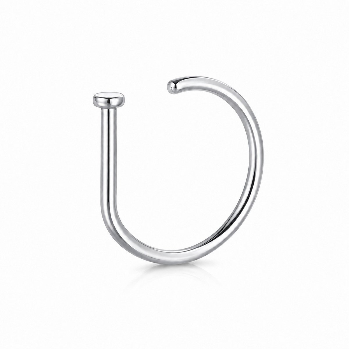 Cilla Jewels Zilverkleurige Fake Neusring van Edelstaal