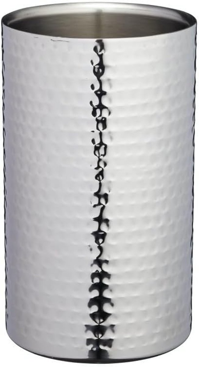 Wijnkoeler staaf - Zilver - 12 x 20 cm - Roestvrijstalen Dubbelwandige Wijnkoeler - Voor Wijnliefhebbers
