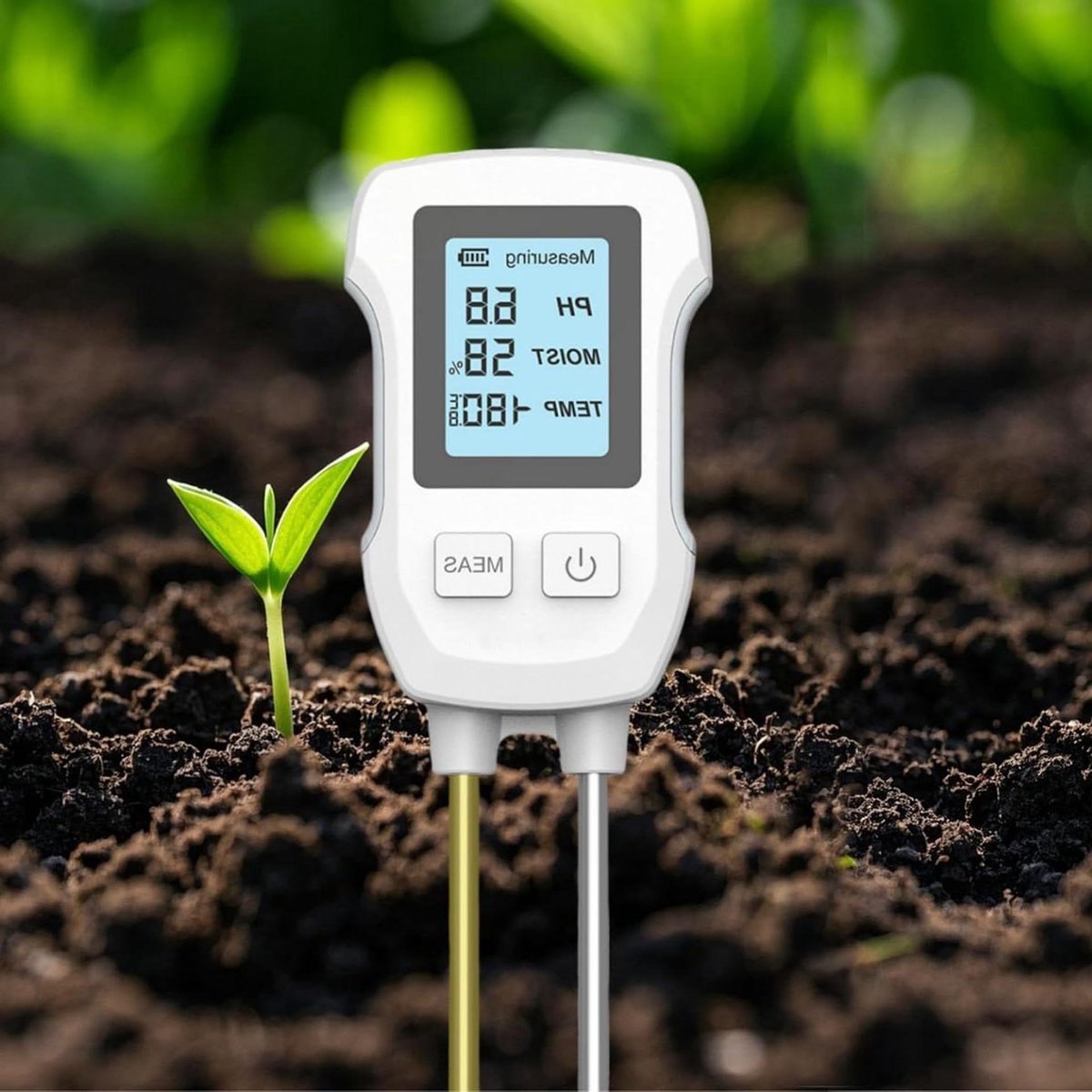Bodemtester 3-in-1 - pH meter bodem - Plantenverzorging - Geen batterijen nodig - 20 cm lengte - Groen