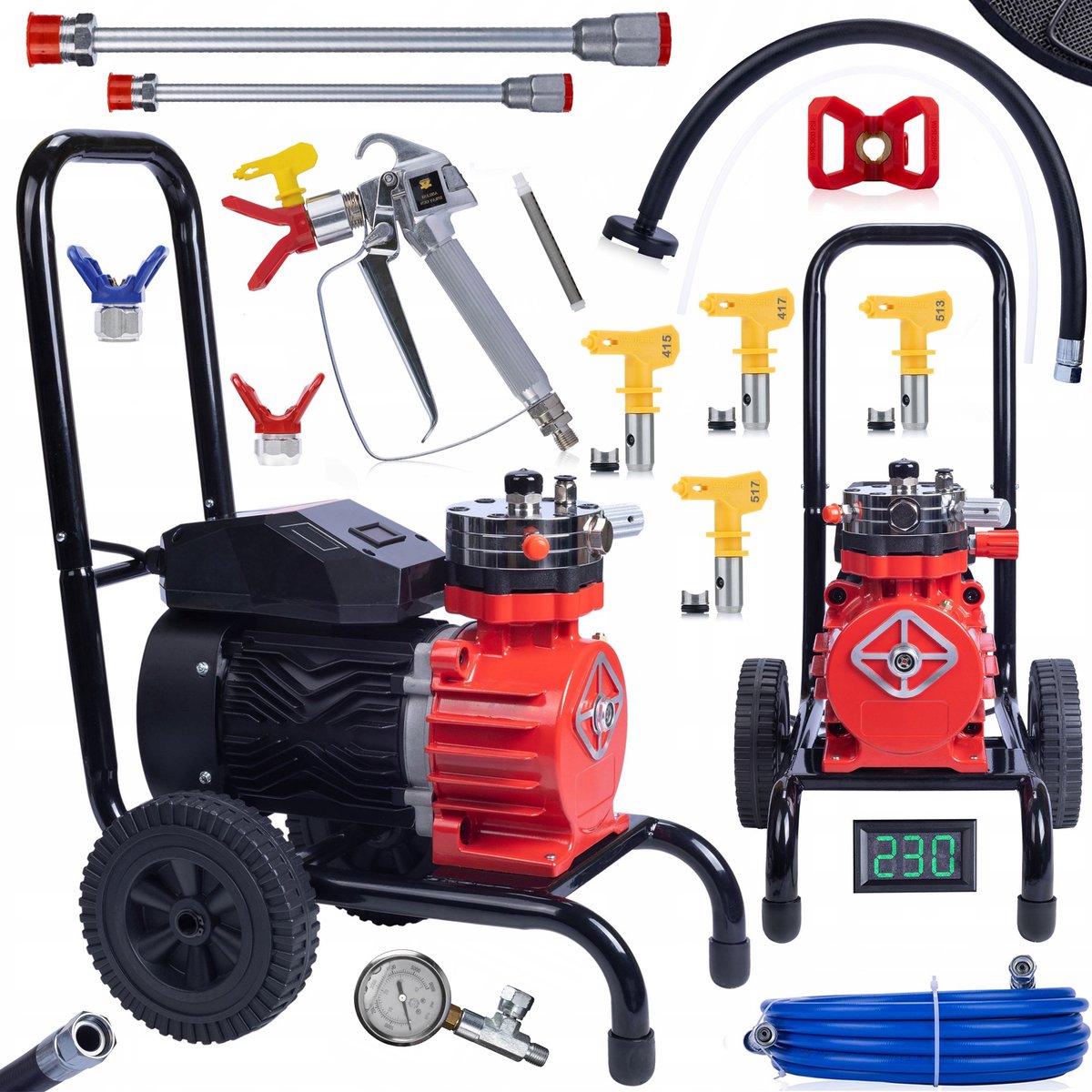 Rosfix Airless Verfspuit Strong Storm 1100 RSS05 - Borstelloze Motor 3500W