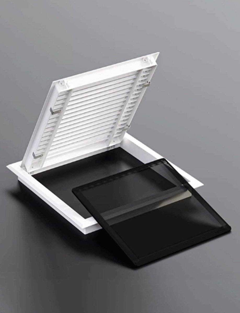 Ventilatierooster - Luchtrooster Kast - Ventilatie Verbeteren - Duurzaam ABS Materiaal - Diverse Maten - Wit