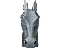 Trekhaak Afdekking - Kogelhoes Aanhanger - Bescherming Aanhanger - Paardenkop Design - 69 x 14 x 13 cm - Zilver