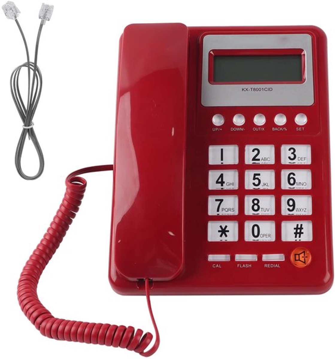 Vaste Telefoon - Draadloos met Grote Toetsen - Nummerweergave - Nummerherhaling - Flash-functie - Ideaal voor Senioren - Huistelefoon