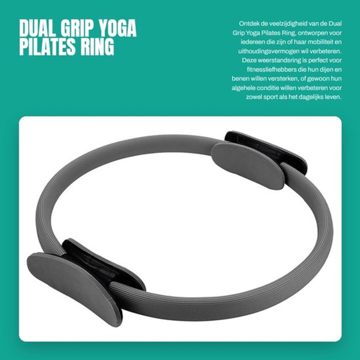 Yoga Ring Lichtgewicht - Weerstandscirkel - Draagbaar - Verbeter Mobiliteit - Spierkracht/Onderrug - Diameter 38 cm - Pilates Ring