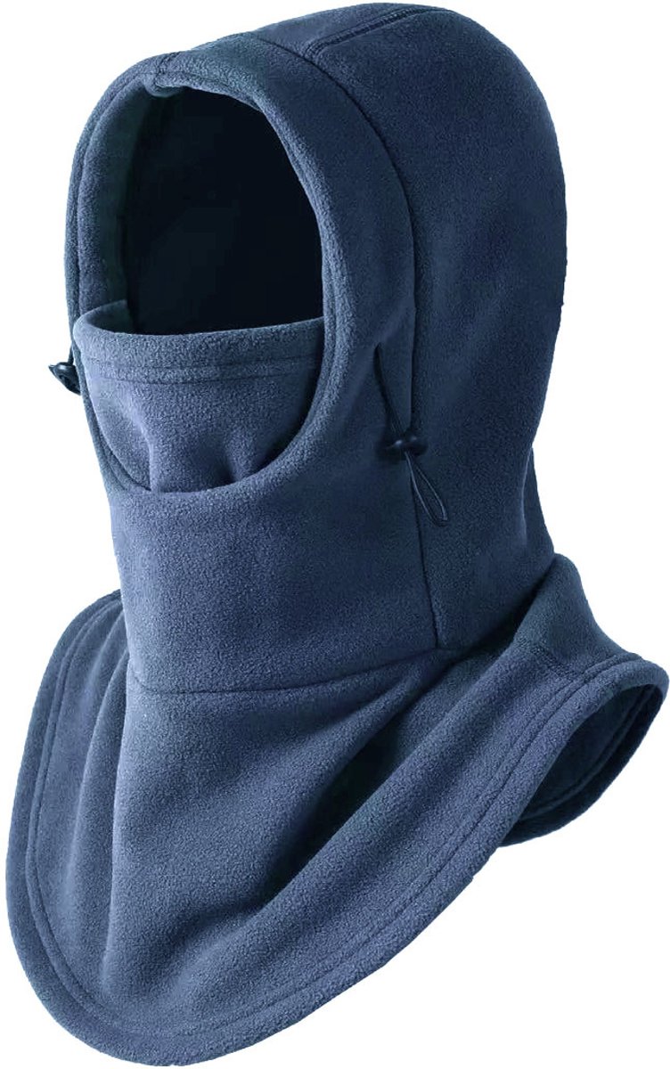 Claoner Winter gezichtsbescherming - Bivakmuts - All-in-one - Verdikt gevoerd - Winddicht - Voor skiën fietsen - Saffierblauw